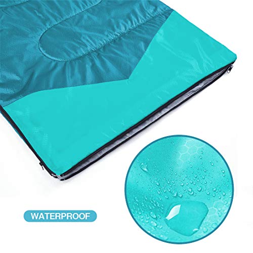 Oaskys Saco de dormir para acampamento – 3 estações de clima quente e frio – verão, primavera, outon