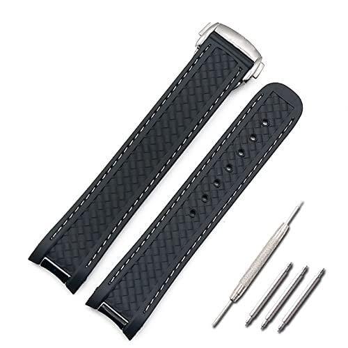 Bracelet montre silicone 20mm boucle papillon Omega Seamaster AT150