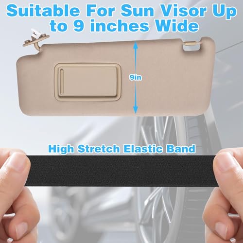 Image of Leather Car Visor Picture Holder Photo Clip Fits 5-Inch Car Picture Frame Displays Your Photographs Sun Visor Car Photo Holder Black Both Horizontally And Vertically, Photo Car Visor Clip for Vehicle