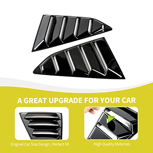 Razpoy For Camaro Rear Side Window Louvers Compatible With Chevrolet Camaro 2017-2023, Black #TOP5