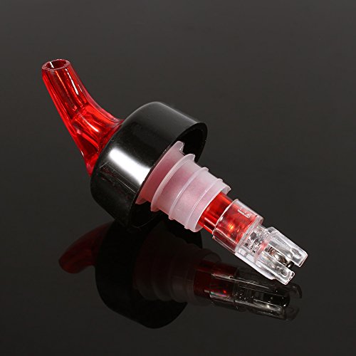 Automatic Measured Bottle Pourer,Liquor Bottle Pourers, Plastic Pour Spout For Liquor Bottles, Shot Pourer Liquor Dispenser, Free Flow Wine Bottle Pour Spout Stopper, 1 Oz/ 30 Ml(ºìɫ) #TOP1