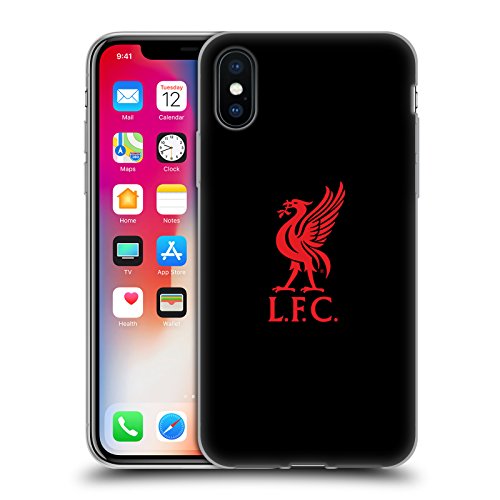Head Case Designs Officially Licensed Liverpool Football Club Red Logo On Black Liver Bird Soft Gel Case Compatible With Apple iPhone X/iPhone XS