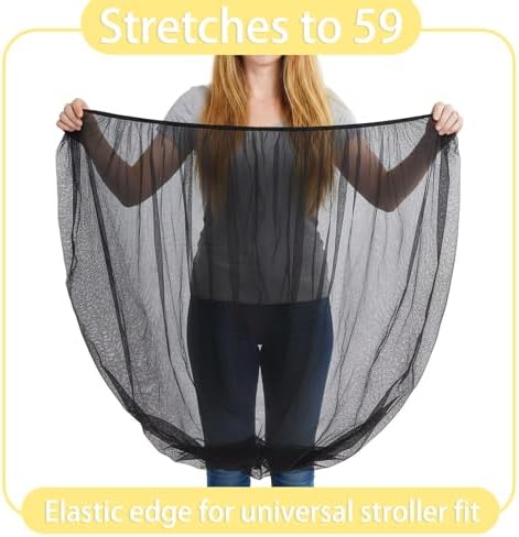 Yymobt 2 Pcs Baby Mosquito Net for Stroller, Baby Bug Net for Stroller Breathable and Portable Insect Netting for Travel Mini Crib Bassinet Cradle - 2