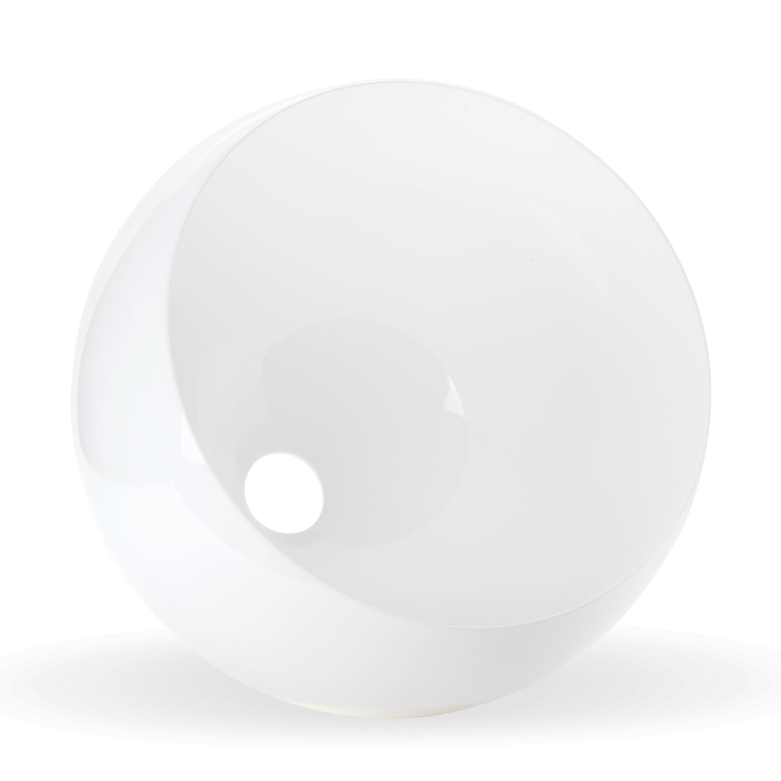 ORION LIGHTSTYLE Abat-jour en acrylique, diamètre : 30 cm, verre de rechange, avec trou de 43 mm, pour ampoules E27, blanc