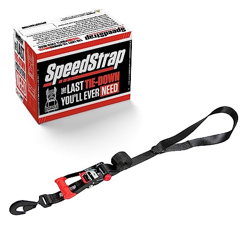 SpeedStrap Heavy Duty Through Wheel Tie-Down – Easily Secure Vehicle to Trailer 2" x 10' Strap 10,000lb Max Capacity with Premium Ratchet - Made in USA