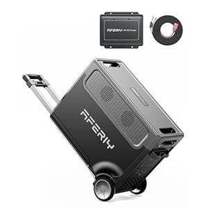 AFERIY 3840Wh 3600W Portable Power Station + DC600 580W Alternator Charger, Solar Generator Bundle for Home Backup, Camping, RV Trips (Items Shipped Separately)