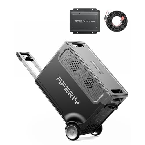 AFERIY 3840Wh 3600W Portable Power Station + DC600 580W Alternator Charger, Solar Generator Bundle for Home Backup, Camping, RV Trips (Items Shipped S