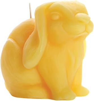 Big Dipper Wax Works 100% Pure Beeswax Candle, Easter Bunny 3.25" x 4"