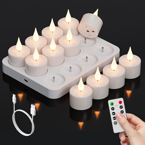 Velas de té recargables sin llama para evitar manchas de cera