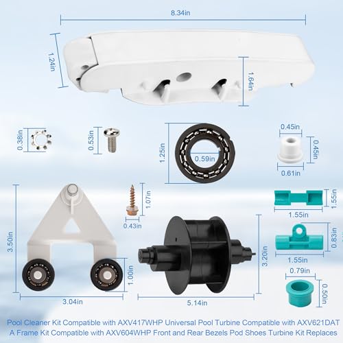 AXV621DAT A-Frame and AXV417WHP Pod Combo Tune-Up Kit Turbine Bearing, Compatible with Hayward Automatic Pool Cleaners Pool Vac XL/Navigator Pro, Replaces# AXV621417WHP, AXV036BP, AXV601CAT, AXV601DAT by ChangTa - Used condition - Image 5