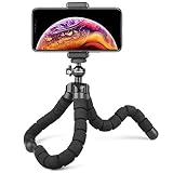 【Todo Actualizado】Las patas compactas y flexibles se pueden enrollar fácilmente alrededor de bicicletas, postes y ramas, o puedes agarrarlo como un palo para selfies. Por 10,6 pulgadas, Tripod es uno de los trípodes para teléfonos móviles más altos del mercado, lo que ofrece una mayor posibilidad de aplicaciones más amplias.