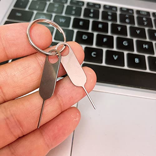 2Pack Eaglewireless Universal Sim SD Card Tray Opening and Doorbell Security Reset Removal Tool Eject Pin fits Key Ring for iPhone Google Pixel Samsung Motorola Phones (Key Ring is not Included)