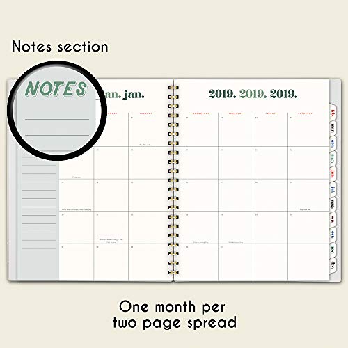 At-A-Glance Emily + Meritt 2019 Weekly & Monthly Planner, 8-1/2" X 11", Large, The Frosted Scattered Star Planner (Em102-905) #TOP3