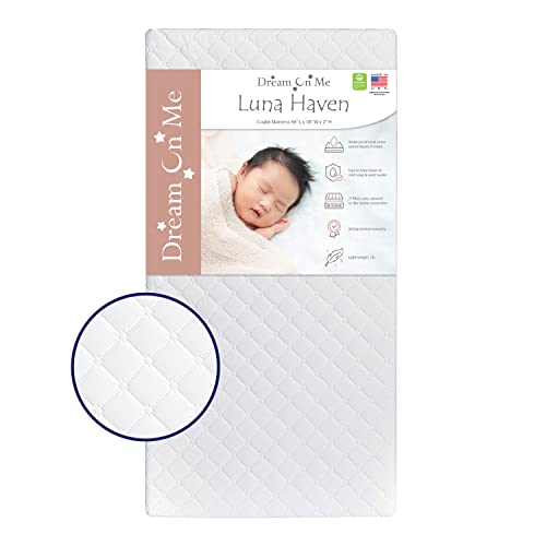 Dream On Me Universal Cradle Mattress | Waterproof | 2” Fiber Core | Cradle Mattress | Greenguard Gold Certified | 36" X 18" #TOP1