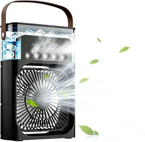 Mini climatizador evaporativo 4 en 1 Negro