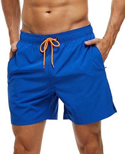 Arcweg Badehose für Herren mit Reißverschlusstasche Atmungsaktiv Wasserabweisend Badeshorts Männer Trainingsshorts Elastisch Verstellbar Mit Tunnelzug Meshfutter