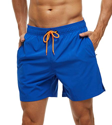 Arcweg Badehose für Herren mit Reißverschlusstasche Atmungsaktiv Wasserabweisend Badeshorts Männer Trainingsshorts Elastisch Verstellbar Mit Tunnelzug Meshfutter