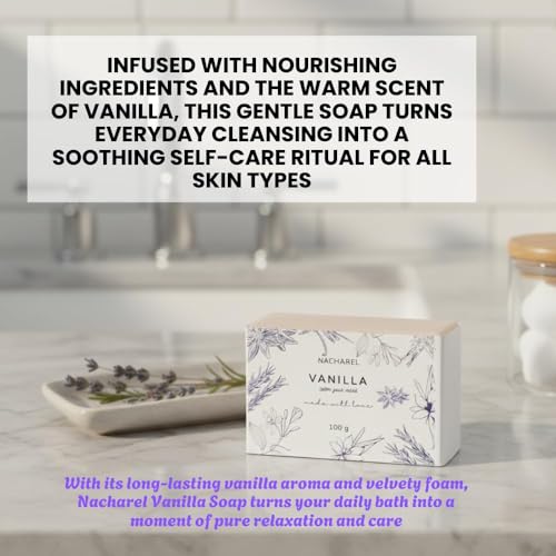 Image of Vanilla Soap | Pure & Gentle Bathing Bar for Glowing Skin | Nourishing & Aromatic Soaps for Men & Women | Natural Cleansing Bar For Moisturising | Soap for All Skin Types | Pack Of 6