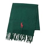 Herren Schal Polo_Ralph Lauren MU35 Schal, bestickt, Motiv Big Pony, Grün Gr. Einheitsgröße, grün