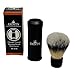 GENTS Travel Shaving Brush with Collapsible Canister – Synthetic Bristles, Compact Portable Wet Shaving Brush for Men, Chrome-Style Travel Grooming Brush for Home, Gym & Hotel Use (Black, 6 Inches)