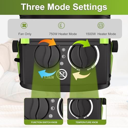 image for Gardtech Outdoor Heater for Patio, Portable Patio Heater for Garage wi