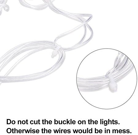 LED Curtain String Lights -Lvozize Star Curtain Lights Battery Operated 2.5m Fairy String Lights With 12 Stars 138pcs Led,8 Modes Window Curtain Lights For Christmas/Wedding/Party