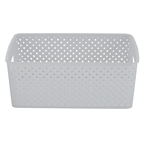 Panier de rangement en osier gris Simplify pour organisation maison