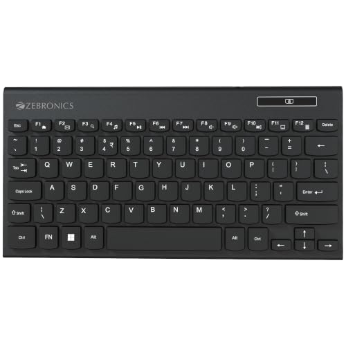 Image of Zebronics K16 Wired Keyboard, 79-Key Layout with Integrated Multimedia Keys, 1.1m Cable Length, ₹ Rupee Key, UV Coated Keys, Spill-Proof Design, USB Interface, Slim & Compact Design