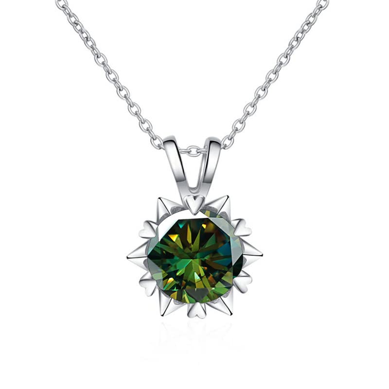 Collier moissanite 1ct contre les allergies : l'alternative en argent S925 flocon de neige Feng Shui