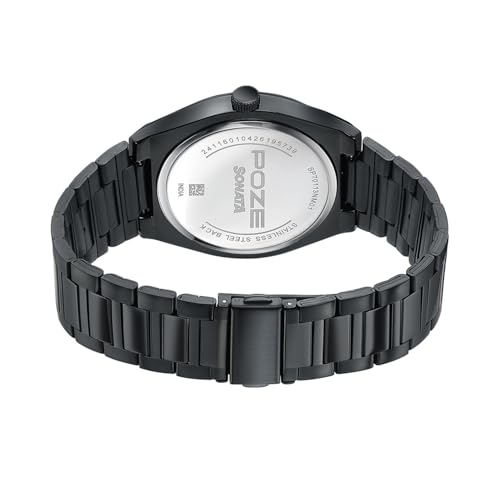 Image of Sonata Poze 9 with Quartz Analog with Sheet Metal Strap Watch for Men