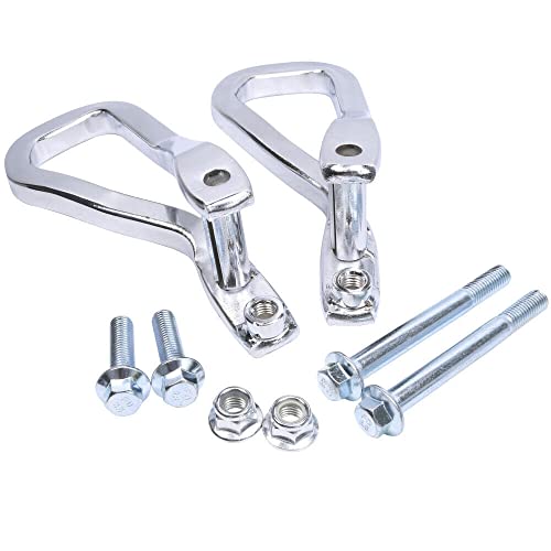 Runsentai Front Tow Recovery Hooks Chrome W/Bolts #TOP2