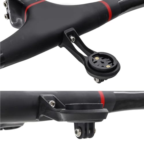 equlup Out Front Bike Computer Mount, kierownica rowerowa, przedłużony wspornik podstawy, włókno nylonowe, przedłużony uchwyt do jazdy na rowerze do komputera rowerowego do kierownicy