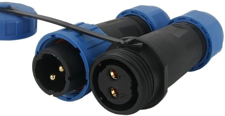 LD16 LD20 Connector Male Plug and Female Socket 2/3/4 Pin Panel Mount Wire and Cable Connectors(LD28 Rear nut,3P)