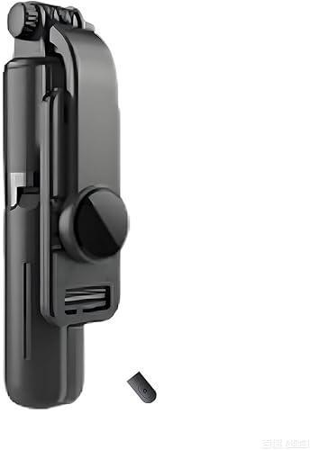 Blue Carbon Selfie Stick Tripod with Detachable LED Fill Light and Bluetooth Remote, Black, Aluminium Alloy, Compact, for Smartphones