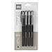 Office Depot Porous Point Pens, Fine Point, 0.5 mm, Silver Barrel, Black Ink, Pack Of 4