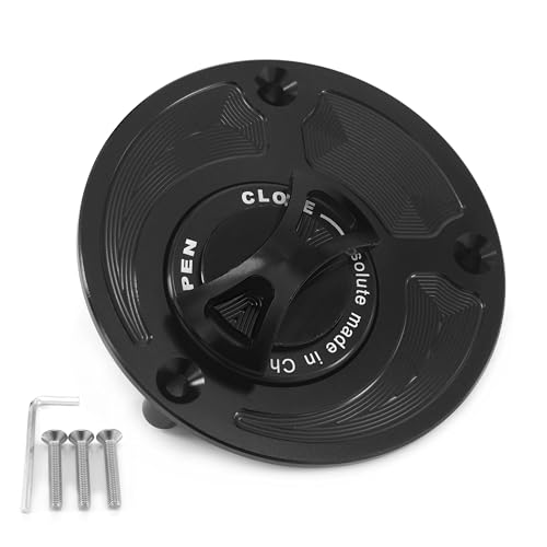 Lavitin ���}�̃I�[�g�o�C�R���K�\�����^���N�L���b�v���j�o�[�T���ƌ݊����̂���'yzf R1 R3 R6 MT01 MT07 MT09 fz1 fz6 fz07 fz09 fzr CNC�A���~�j�E���L�[���X�R���J�o�[ (Black)