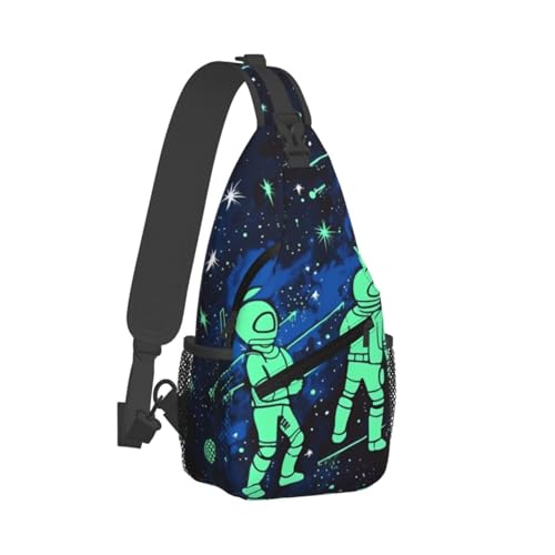 Mochila cruzada urbana negra para hombre y mujer miniatura 2