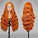 Dochuman Ginger Wig Human Hair 13x6 Ginger Lace Front Wigs Human Hair 28inch Body Wave HD Lace Frontal Pre Plucked Colored Orange Wig for Women Glueless Wigs 200 Density
