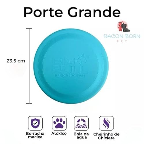 Frisbee Pet Brinquedo Cachorro Aerodinâmico Disco Big Bull para Porte Grande (Amarelo)
