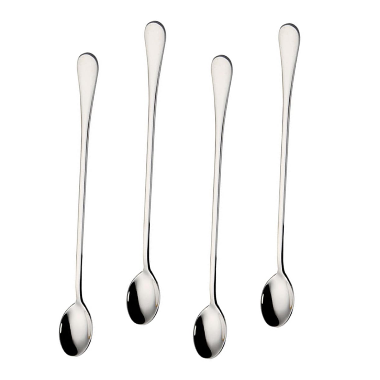 STOBAZA Elegant Tableware 4pcs Stainless Ice Scoop Practical Stirring Spoon for Bar