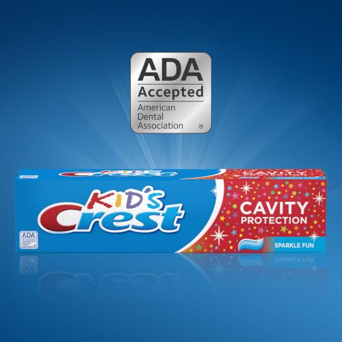Image of Crest Kid's Cavity Protection Toothpaste, Crest Kids Toothpaste, For Children And Toddlers 2+, Sparkle Fun, 4.6 Oz (Pack of 3), Toothpaste For Kids, Packaging may vary