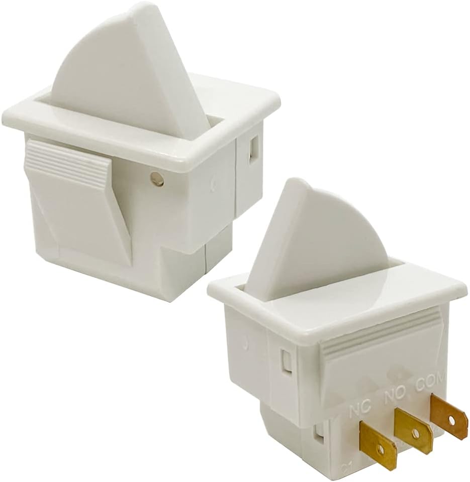 2Pcs Refrigerator Door Light Switch 3Pin Momentary Fridge Switch