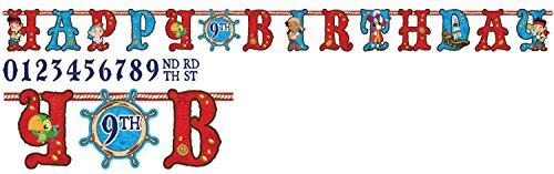 Goodyplus Disney Junior Jake And The Neverland Pirates Kids Birthday Party Jumbo Add An Age Letter Banner 10 Ft. (1Ct) #TOP3
