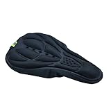  VORCOOL Bequeme Fahrrad Gel Pad Sitz Sattel Abdeckung 3D Weiches Kissen (Schwarz)