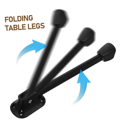 Patas de mesa hierro plegables Tofficu pack de 4 piezas resistentes para muebles 8