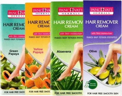 Panchvati Hair Remover Tube Combo Pack, Aloe Vera 50 Gm + Olive 50G + Green Papaya 50G + Yellow Papaya 50G, 200G (B07T7HF43K) Amazon Price History, Amazon Price Tracker