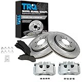 TRQ Front Brake Pad & Rotor Kit Brake Caliper Brake Pads Brake Rotor Ceramic Compatible with 2012-2017 Ford F-150