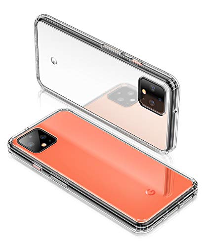 MOBOSI Armor for Google Pixel 4 XL Case, Soft TPU Frame + Tough Crystal Clear Hard PC Back [Shock-Absorbing] [Scratch-Resistant] Case, Double Protective Cover for Pixel 4XL (2019) (Clear)