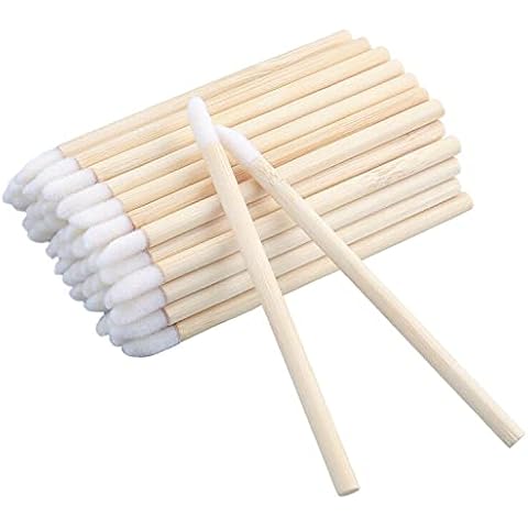 G2PLUS 50PCS Disposable Lip Brushes with Handles Cover