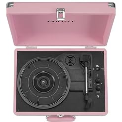 Crosley CR8005E-BH Cruiser Plus Vintage 3-Speed Bluetooth in/Out Suitcase Vinyl Record Player Turntable, Blush - Les Beatles, Paul McCartney, John Lennon, RIngo Starr, George Harrison Crosley CR8005E-BH Cruiser Plus Vintage 3-Speed Bluetooth in/Out Suitcase Vinyl Record Player Turntable, Blush – Image 6